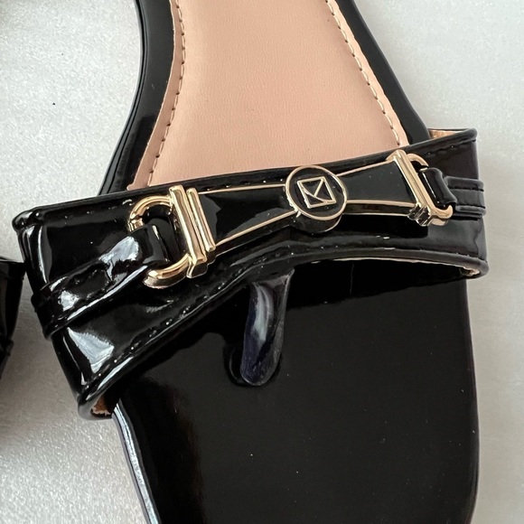 4/$25 Gimi Women Korean Black Flat Sandals Casual Summer Fashion Lightweight sz6 - Picture 4 of 11